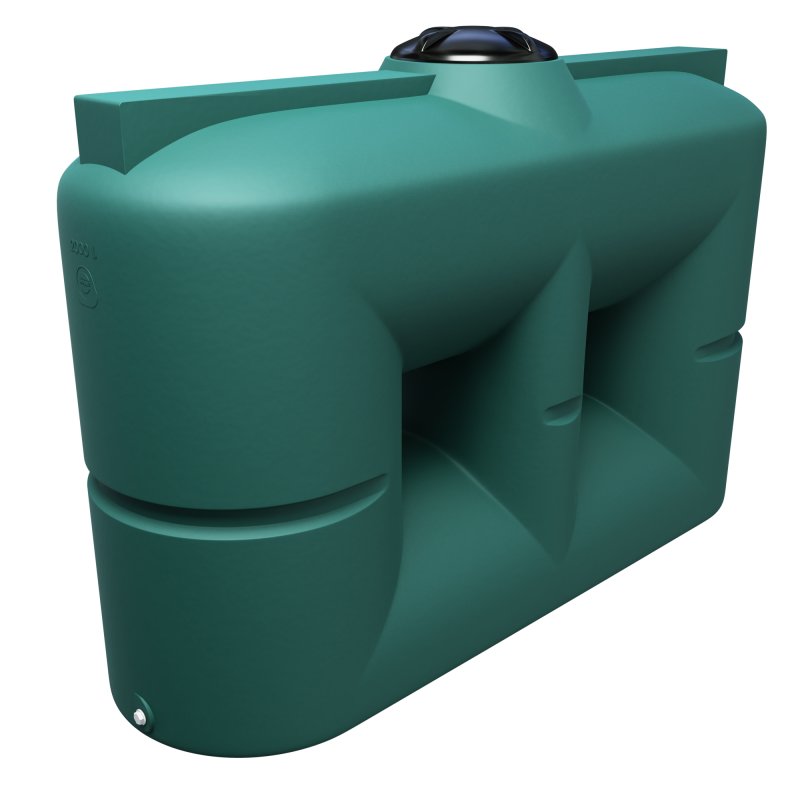 2000 liter rumopdelt transporttank, drikkevandstank