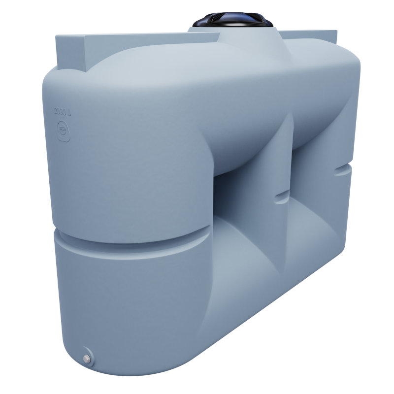 2000 liter rumopdelt transporttank, drikkevandstank