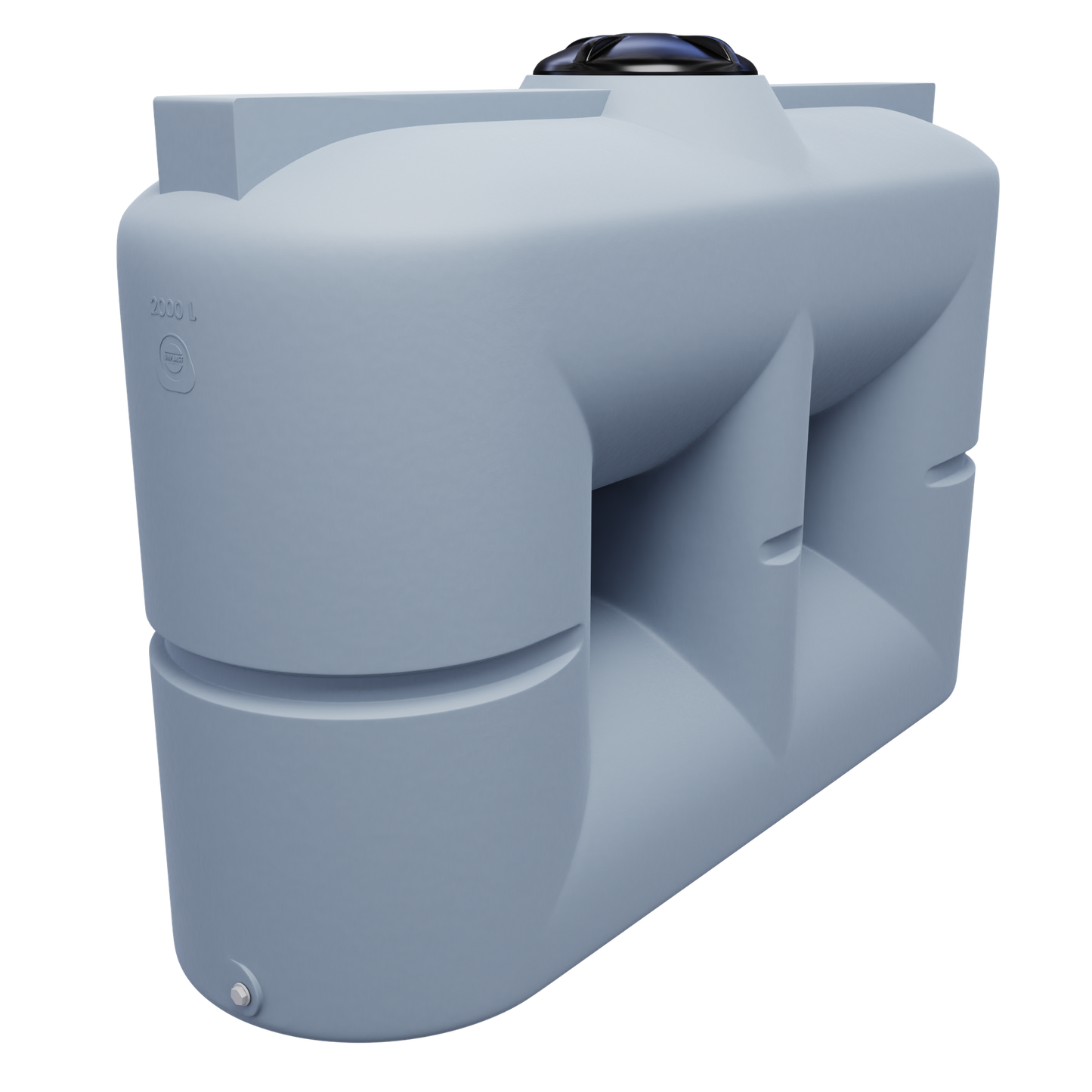 2000 liter rumopdelt transporttank, drikkevandstank