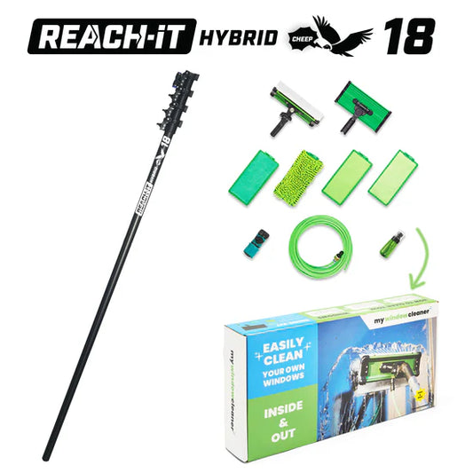 REACH-iT hybrid teleskopstang med valgfri sæt til vinduespudsning