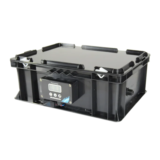 Pumpe og batteri kasse kompakt model komplet