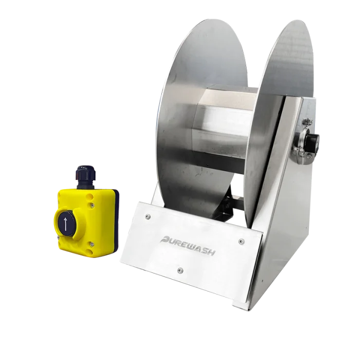 Slangehjul rustfrit elesktrisk med motor