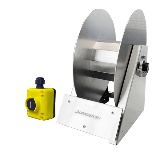 Slangehjul rustfrit elesktrisk med motor