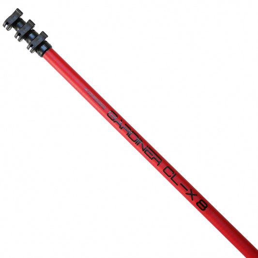 Gardiner hybrid vandførende kulfiber, glasfiber teleskopstang til børste med vandgennemløb.