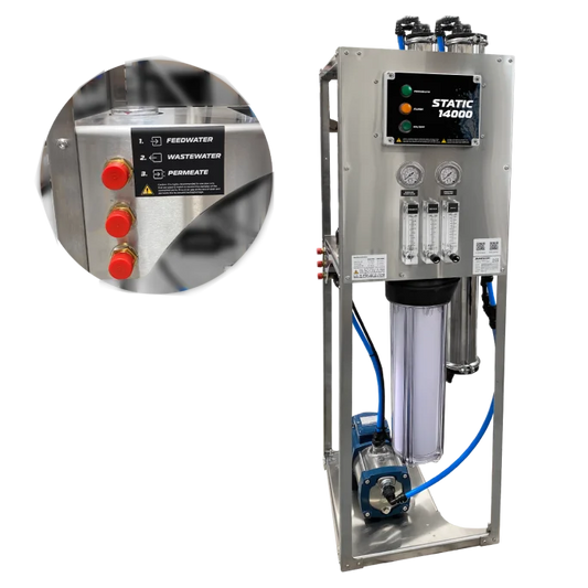 Purewash Static 14000 Rentvandssystem - Stationært rentvandsanlæg. Static 14000  Rentvandsfremstillingsanlæg