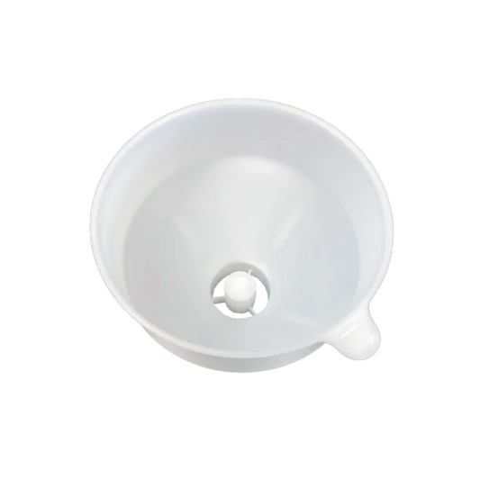 Tragt til påfyldning af ionbyttermasse granulat