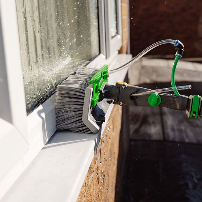 nLite Power børste vinklet grå komplet 28cm/41cm