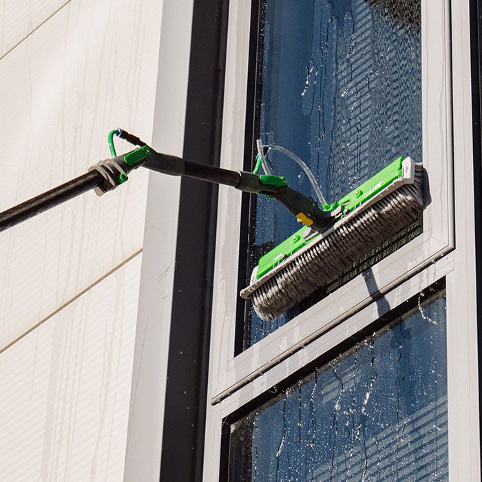 nLite Power børste vinklet grå komplet 28cm/41cm