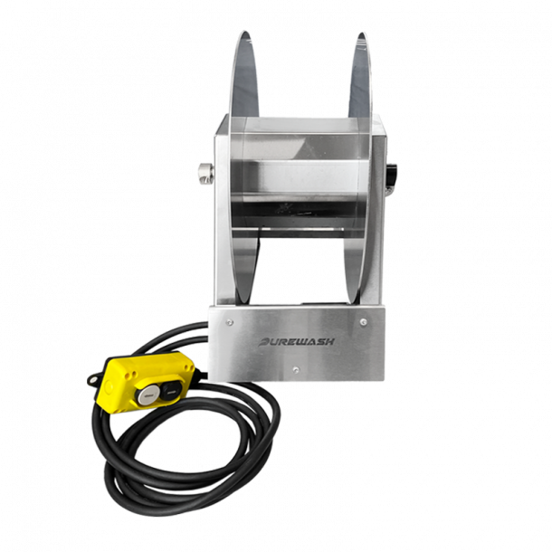 Purewash Rustfri El-Slangerulle med elektrisk motor