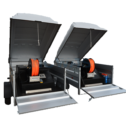 Rentvandanlæg i trailer til vinduespudsning