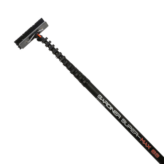 Gardiner SuperMax II HiMod Kulfiber, vandførende teleskopstang fra 13,5m til 19,5m meter HM High-Modulus kulfiber