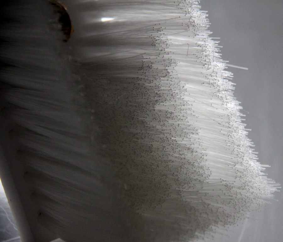 Carbonized hvid blød DuPont nylon vandbørste