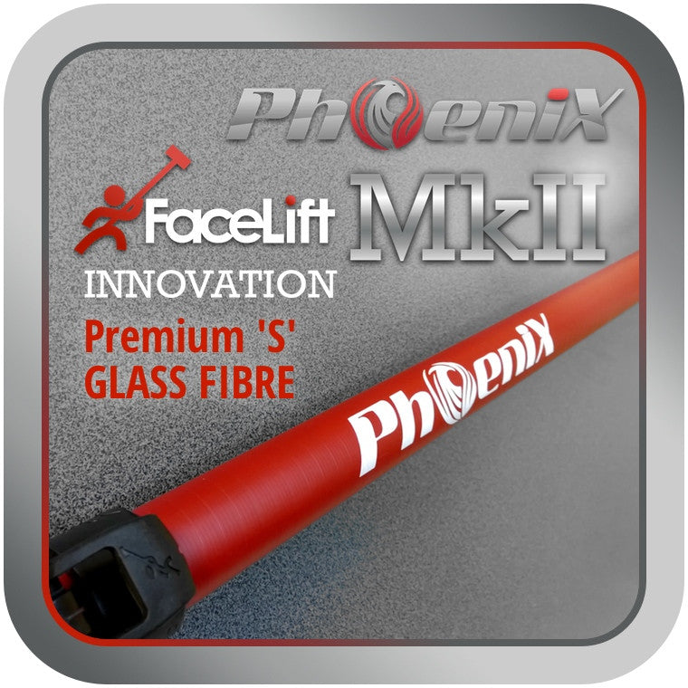 6,7 meter Facelift PhoeniX Glasfiber Teleskopstang med vandgennemløb