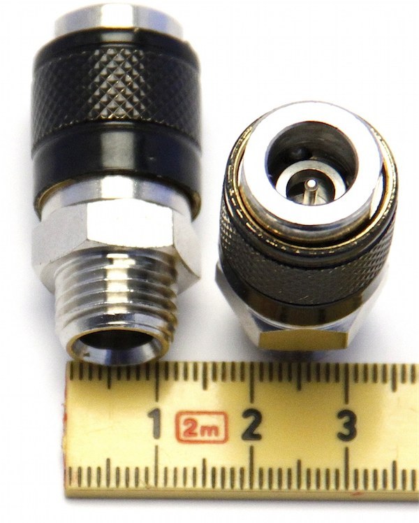 Microbore Nippel  gevind lynkobling