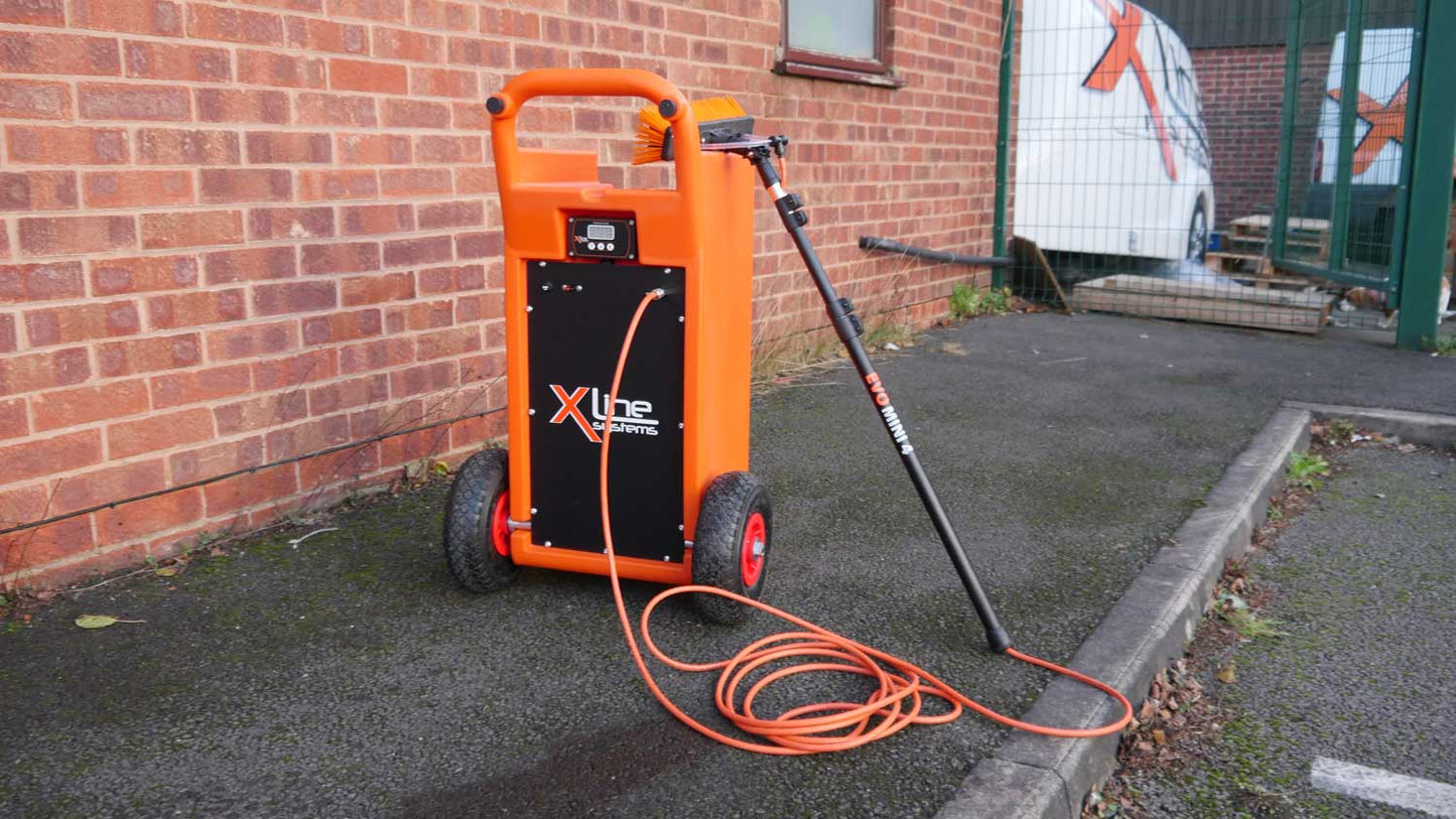 X-trolley 45 liter trolley vandvogn med hjul, pumpe, batteri m.m