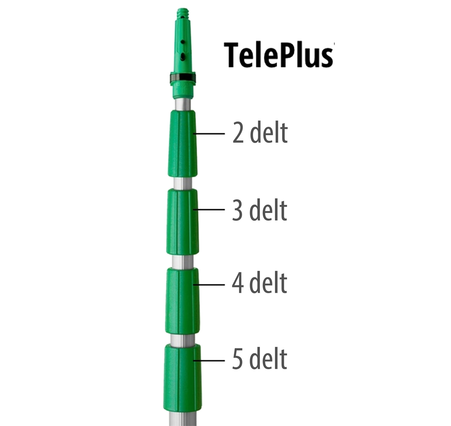 Unger TelePlus Teleskaft 5 delt, 10 meter