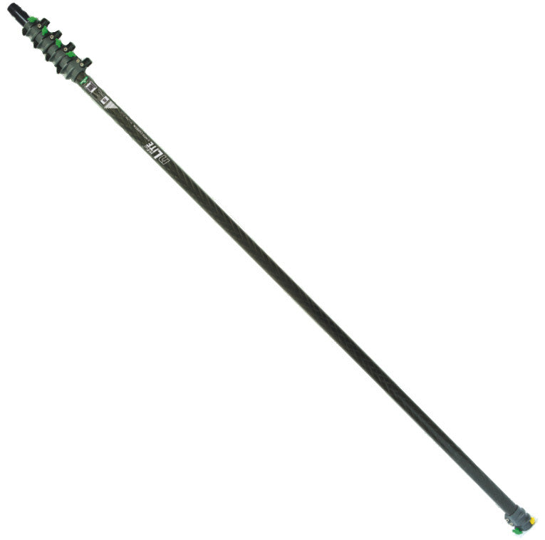 Unger Hi-Flo nLite HiMod MASTER teleskopstang.Ungers nLite master pole er 6,63 meter, men kan nemt forlænges med Ungers kulfiber forlængerstang på 3,41 meter. I alt kan stangen forlænges med 2 forlængerstænger optil 13,5 meter - Arbejdshøjde optil 15 meter.