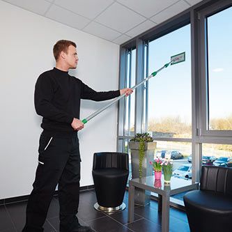 Komplet vinduespudsersæt til indvendig vinduespudsning