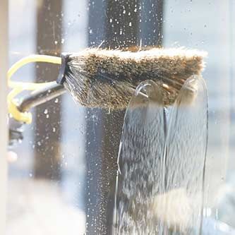 nLite Rektangulær naturhår Vandbørste