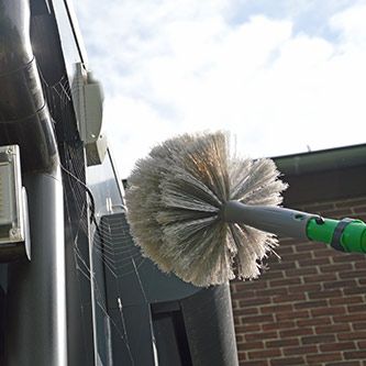Unger ErgoTec® vinduespudsersæt med teleskopskaft til udestue