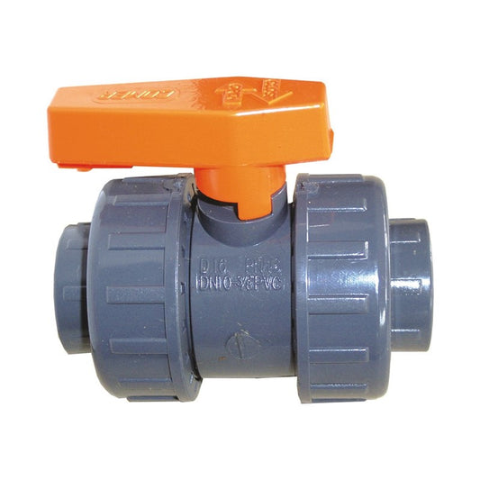 kuglehane afspæringsventil i upvc