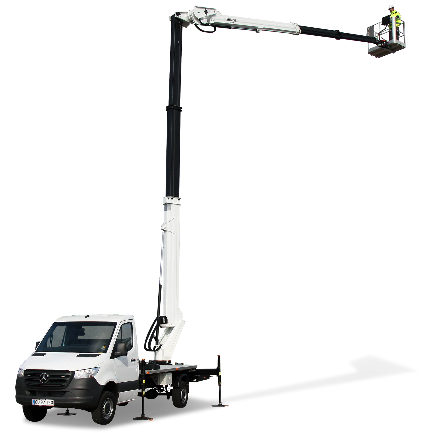 Lift udlejes Versalift 24 meter monteret køretøj, Mercedes Sprinter