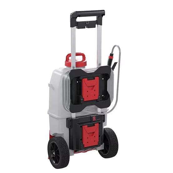 35 liter trolley vandvogn med hjul, pumpe,batteri m.m