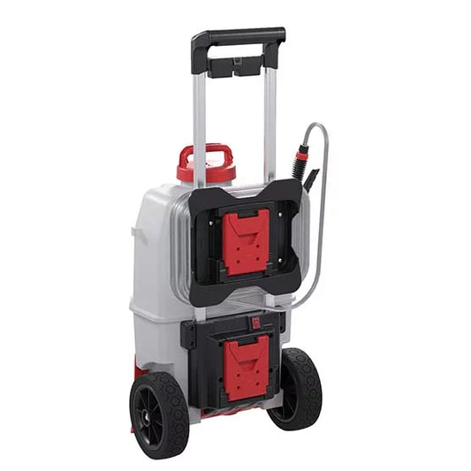 35 liter trolley vandvogn med hjul, pumpe,batteri m.m