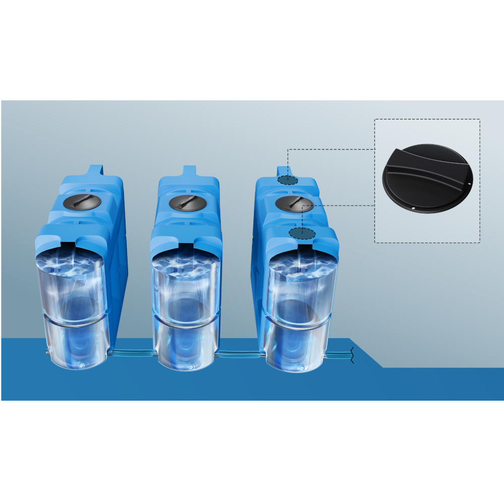 2000 liter rumopdelt transporttank, drikkevandstank