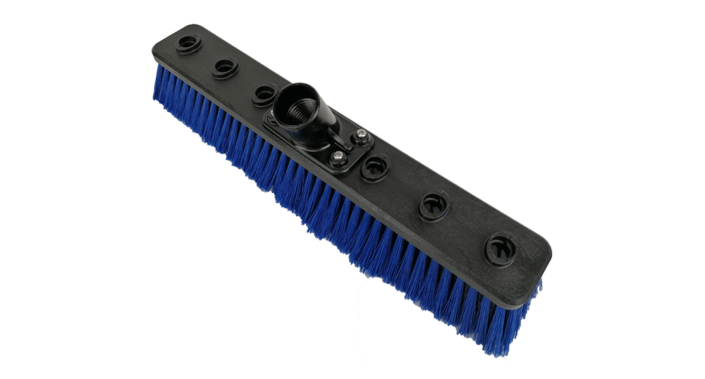 vandførende børste medium hårdhed med fire dyser til vinduesvask og facadevask.