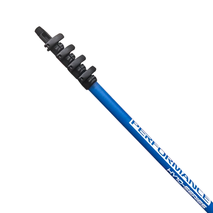 Performance hybrid glasfiber blandet med kulfiber teleskopstang.
