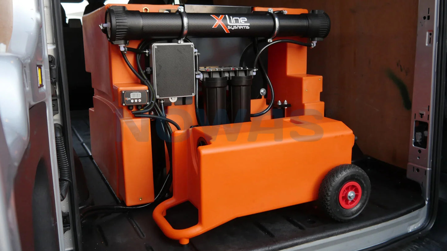 X-trolley 45 liter trolley vandvogn med hjul, pumpe, batteri m.m