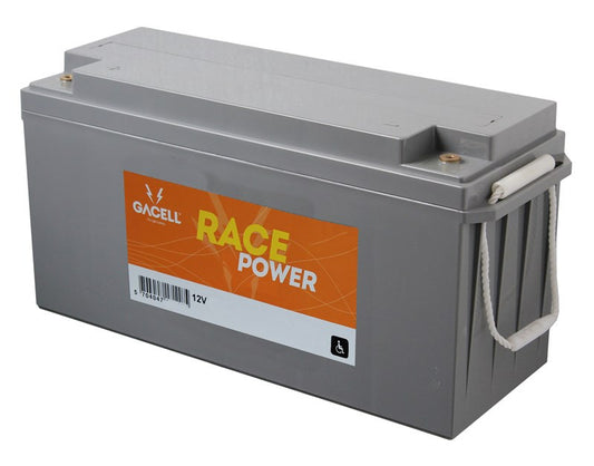 12 volt 150 ah AGM forbrugsbatteri race power Gacell batterier