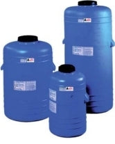 300 liter drikke-vandtank diam.58cmxH129cmRPV-blå lodrette 