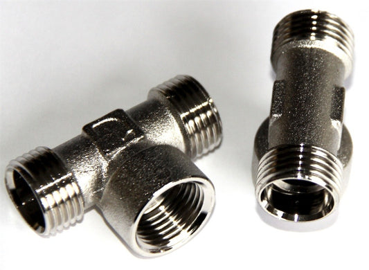 Forniklet Messing T-Stykke 1/2